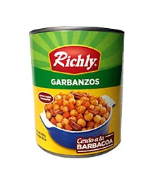 Garbanzos cerdo a la barbacoa