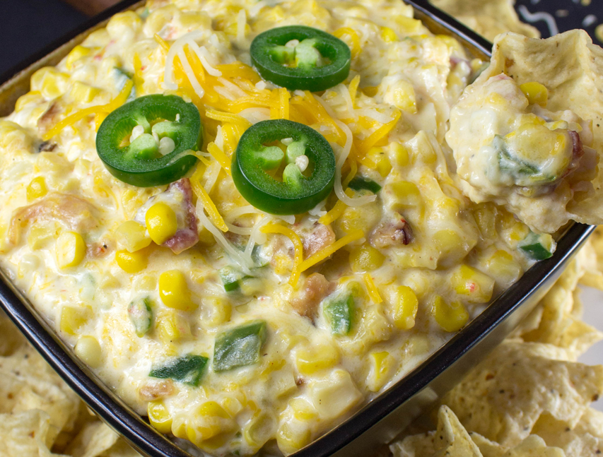 Dip de maíz dulce con jalapeños