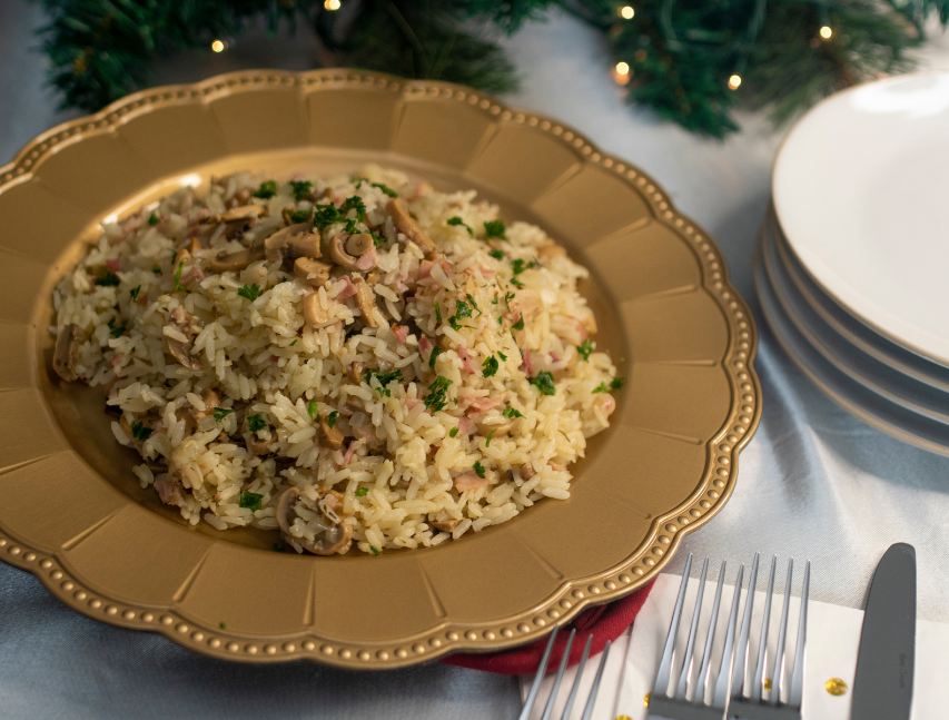 Arroz con hongos