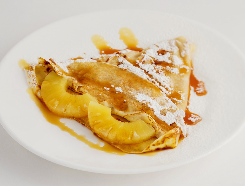 Crepas dulces con piña