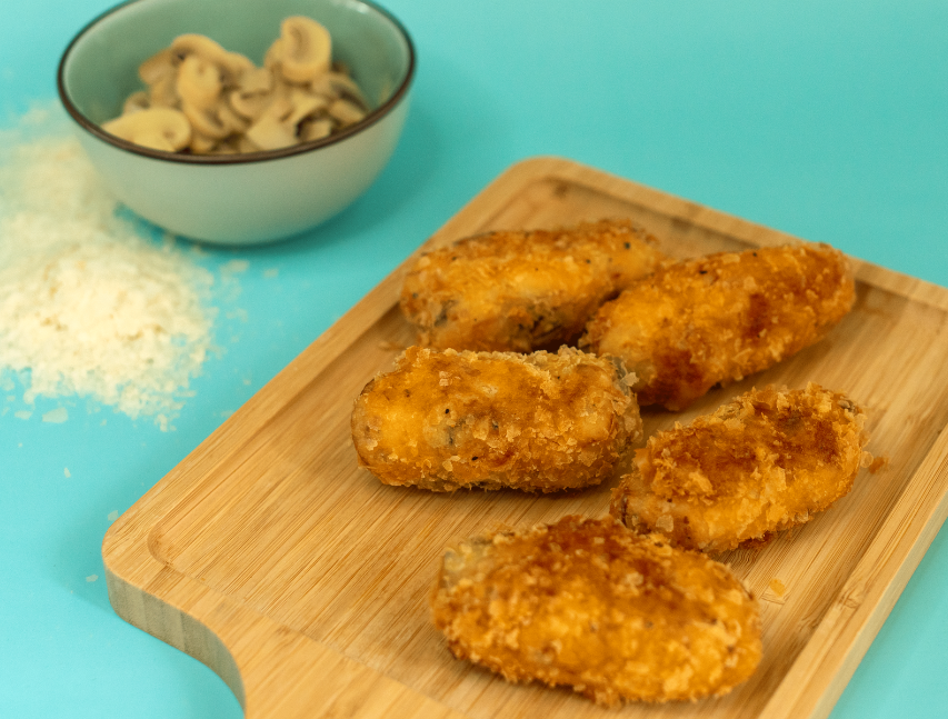 Croquetas de jamón y hongos