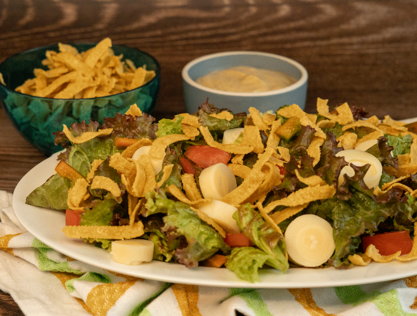 Ensalada de palmito con strips