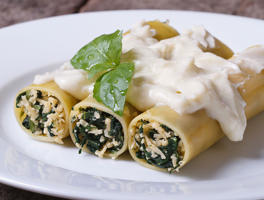 Canelones con atún ahumado