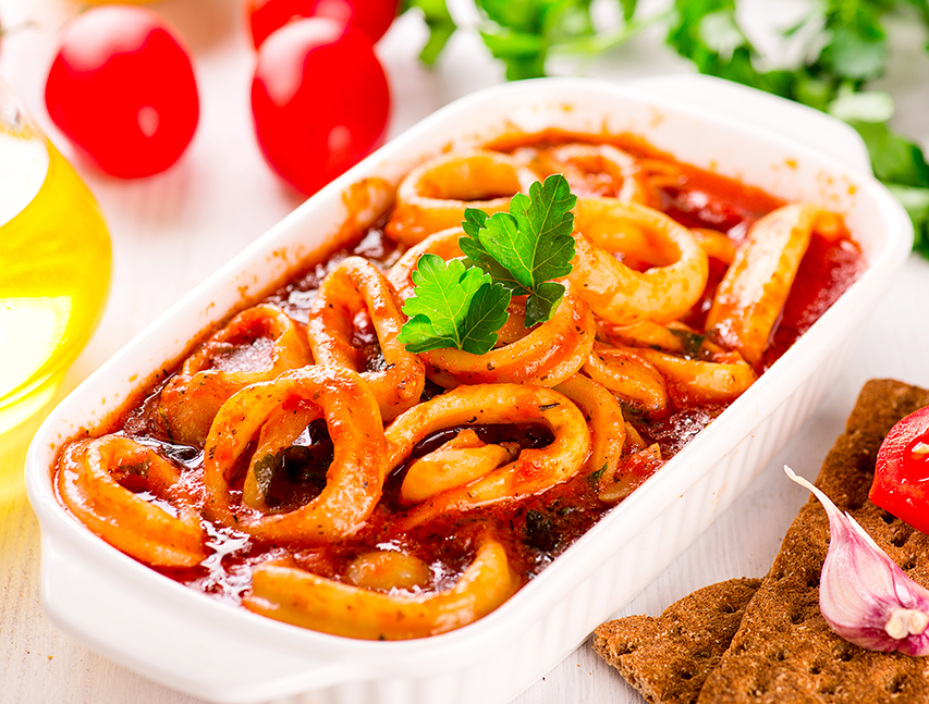 Calamares en salsa de tomate