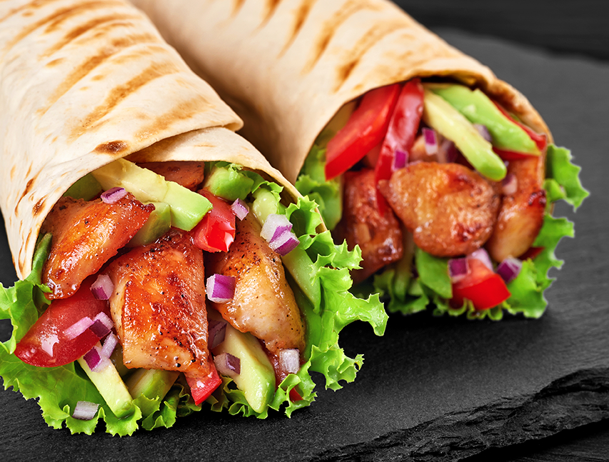 Burritos de pollo barbacoa