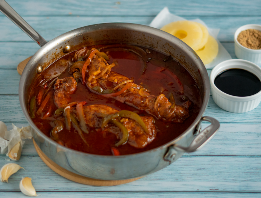 Cerdo en salsa agridulce