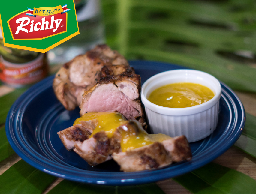 Cerdo en salsa de mango y jalapeño